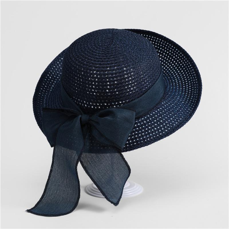 Straw Hat Women's Summer Sun Protection Big Eaves Versatile Sun Hat Sunshade Women's Seaside Top Hat Tide Folding