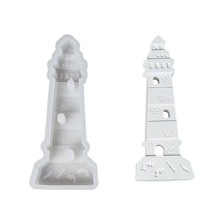 

Silicone Molds 3D Lighthouse Candle Molds Plasters Molds Ornament Molds Casting Molds Soap Molds for Candle Making 1