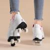 Teenagers /Boys/Girls Shapeshifting Shoes Four-wheel Dual-use Roller Skates Double Row Walking Shoes Roller Skates