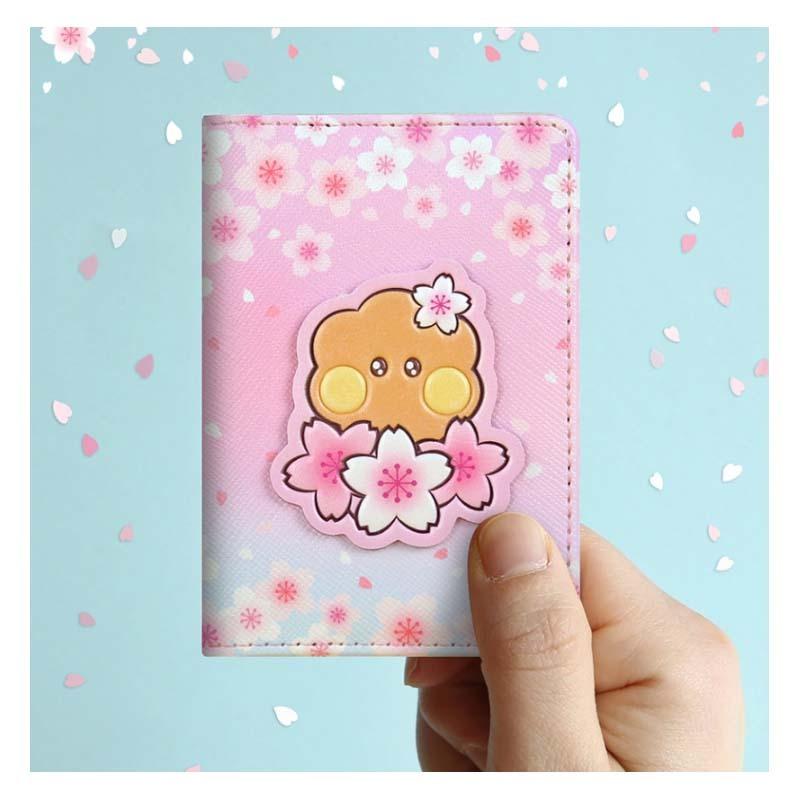 BTS BT21 Official Leather Patch Card Case CHEERY BLOSSOM