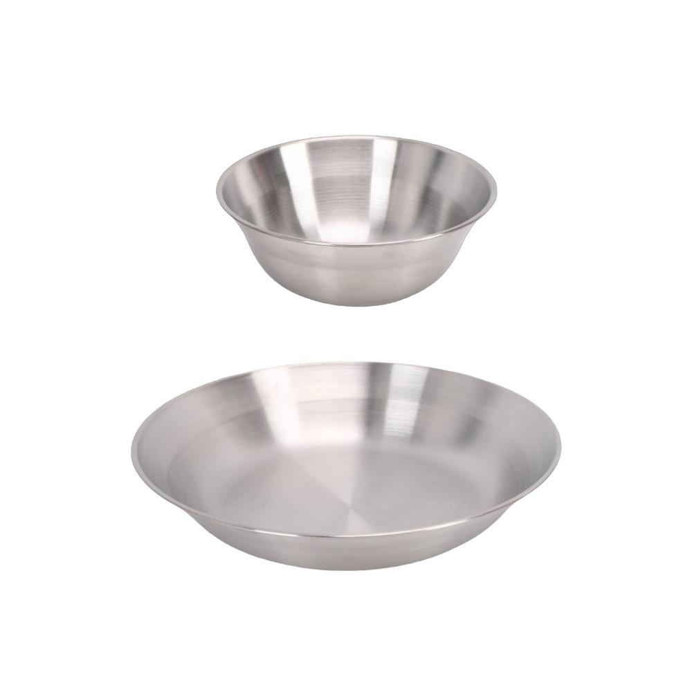 Double Layer Cup Utensils Set 304 Stainless Steel Cutlery Set Portable Tableware Set Hiking