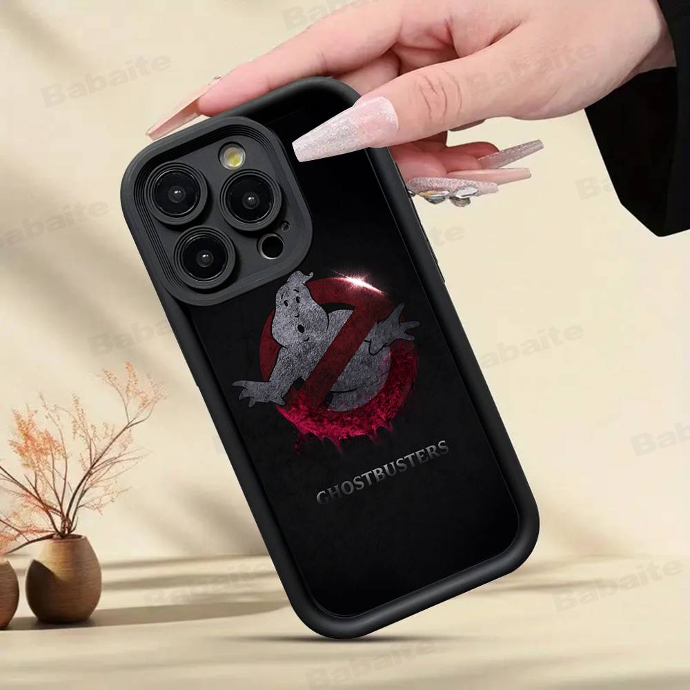 Movie-G-Ghostbusters Silicone Soft Phone Case For iPhone 17 16 15 14 Plus 13 12 Mini 11 Black Cover