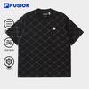 FILA FUSION Couple's Monogram Striped T-Shirt