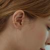 Shertz Cross Line Cubic Point Earcuff (14k)