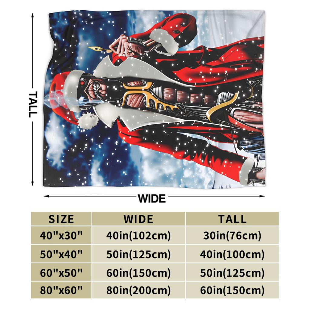 Merry Christmas  Blanket I-Iron M-Maidens Tour 2025 Super Soft Plush Throw Blanket For Outdoor Flannel Bedspread Bed Cover