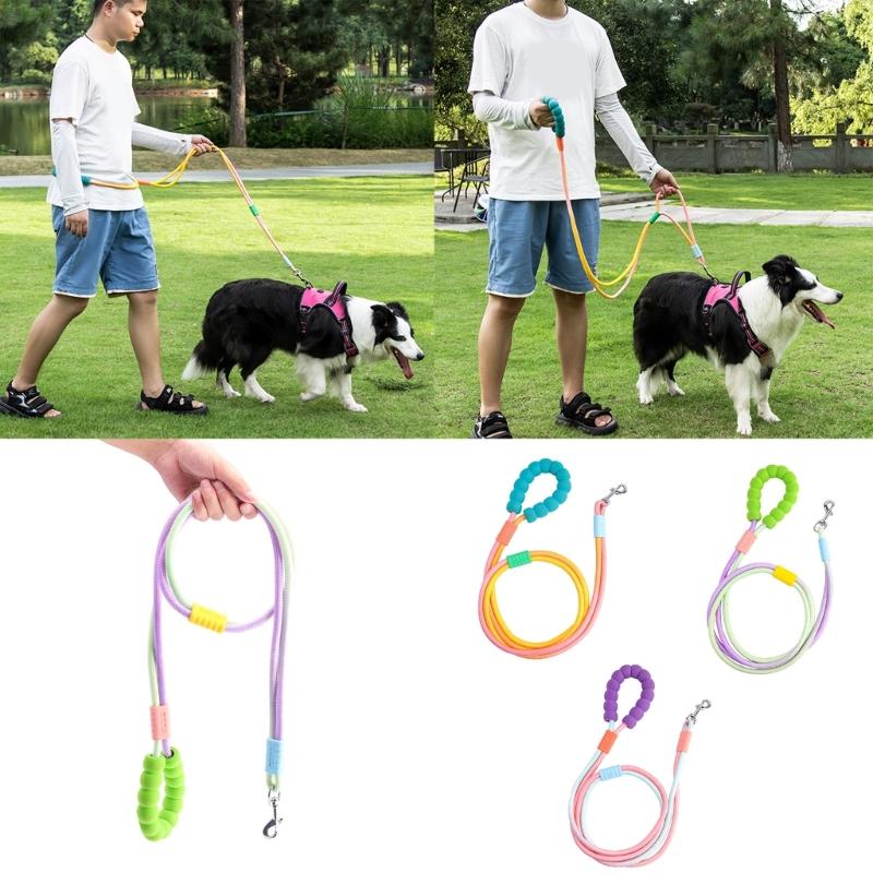 Dog Leash Long CrossBody Rope Colorful Leash Dogs Morning Walking Supplies