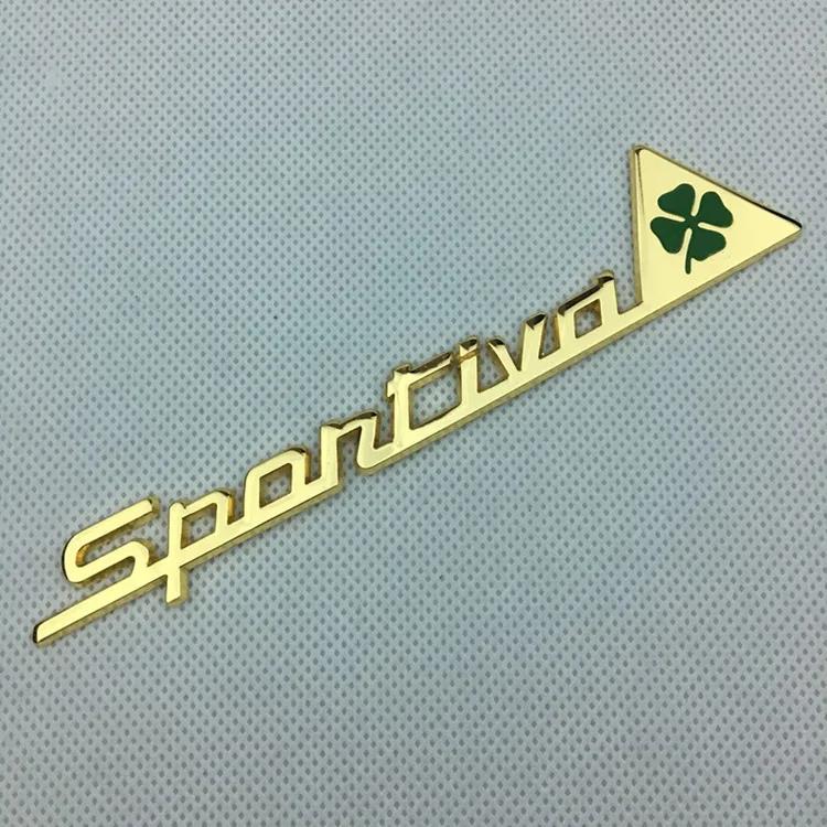 SVMHZ1 Car Styling Side Window Sticker SPORTIVA Logo Badge For Alfa Romeo 159 156 147 4C Giulia Stelvio Giulietta Mito Auto Accessories