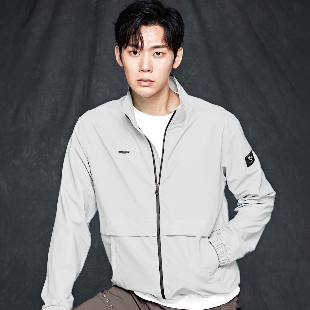 Pgr Woven Anorak Zip-Up Windbreaker Jacket Fog Gw-345