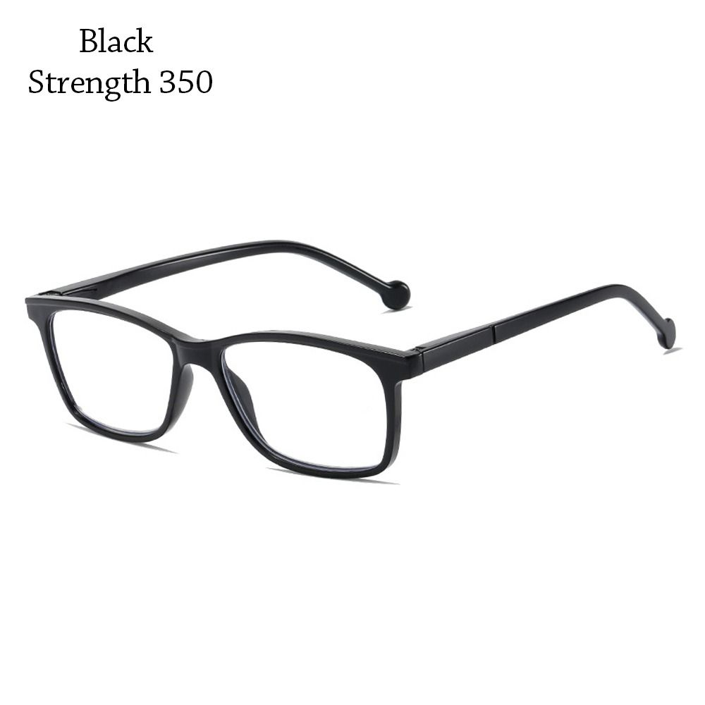

Квадратные очки с блокировкой синих лучей, сверхлегкие очки для дальнозоркости для мужчин и женщин Strength 350 чёрный