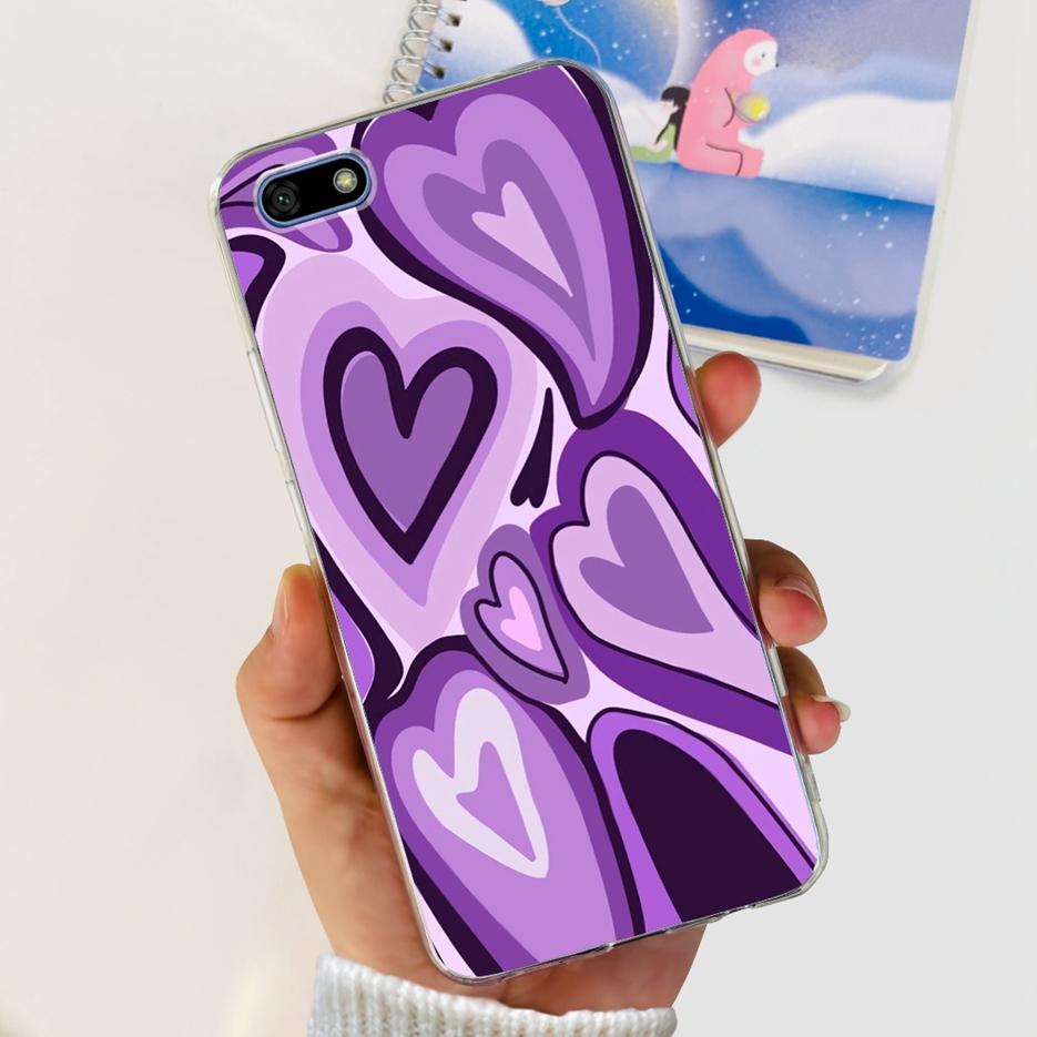 For Huawei Y5 Lite 2018 Case DRA-LX5 Luxury Painted Back Cover Clear Silicone Soft Phone Case For Huawei Y5 Prime Y 5 2018 Shell