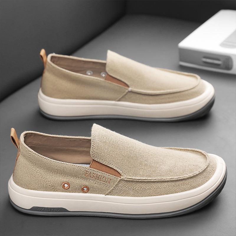 Spring and summer new casual men's shoes trendy versatile sailing shoes breathable one-pedal canvas shoes shoes