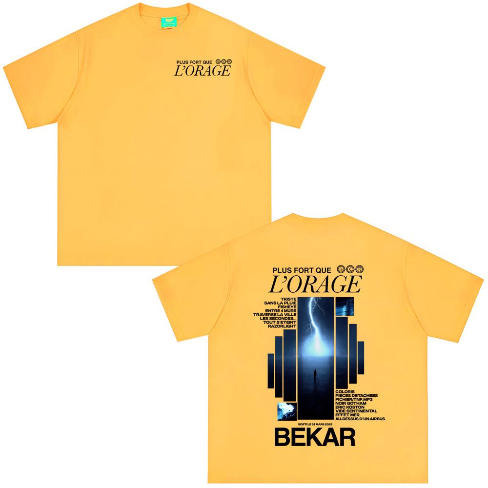 Rapper Bekar Plus Fort Que Lorage Album Graphic Tshirts Unisex Women Hip Hop Fashion Pop Music Tshirts Unisexs Casual Streetwears