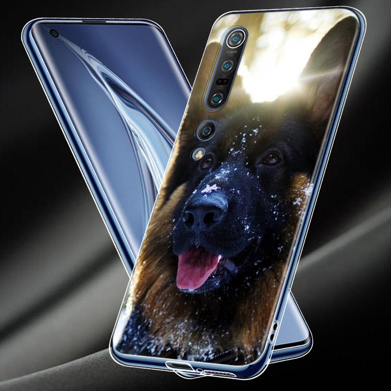 German Shepherds Dogs Soft TPU Silicone Cover For Xiaomi Mi Note 11 10T 10 9 9T SE 8 Lite Pro Ultra 5G Phone Case