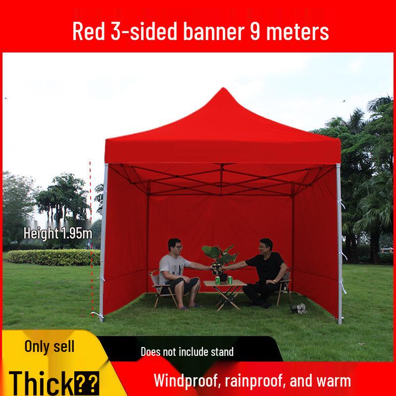 Transparent Tent Side Panel: Windproof & Waterproof Outdoor Canopy Enclosure with Thick Fabric and Durable Edging