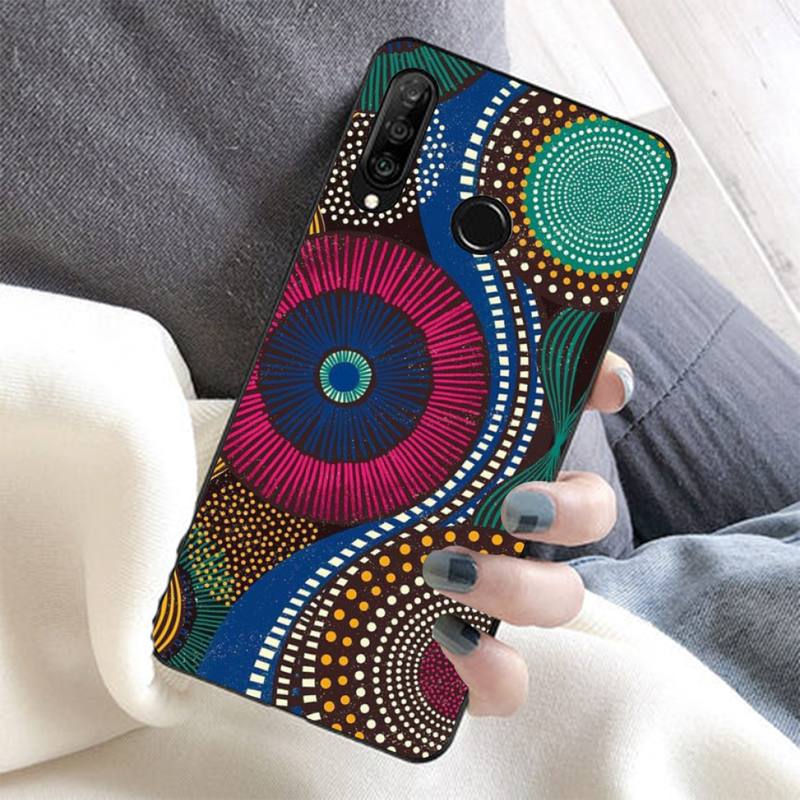 African Wax Fabric Phone Case for Huawei Honor 10 i 8X C 5A 20 9 10 30 lite pro Voew 10 20 V30