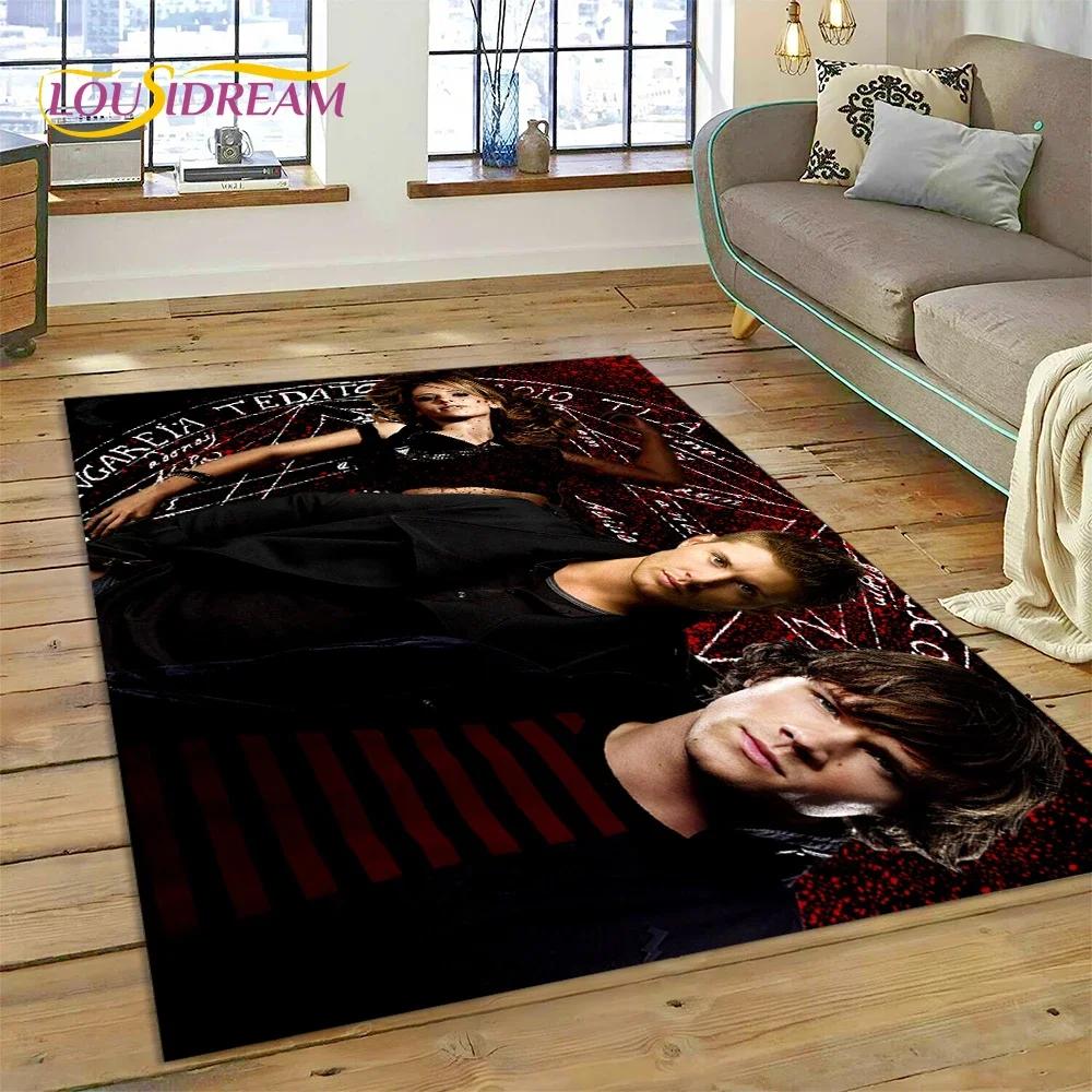 SPN Newest Supernatural Dean Sam 3D Carpet Rug for Bedroom Living Room Home Sofa Decoration,Children Game Large Decor Floor Mat
