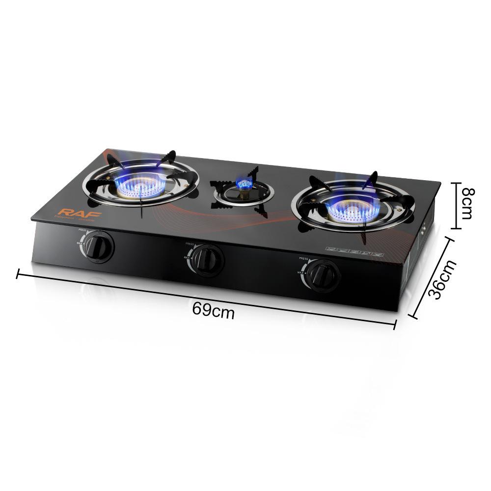 European-Style Three-Burner Stove, Simple Three-Burner Gas Stove