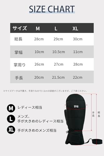 MORGEN SKY Snowboard Gloves, Sports Gloves, Unisex, Men's and Women's Mittens, Thick Padded Five-Finger Backing, Padded Wrist Protection, Pockets, Win