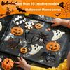Halloween Pumpkin Cookie Molds, Bat Ghost Shape Stainless Steel Baking Biscuit Molds Cartoon Cake Baking Decorating Tool Kitchen
