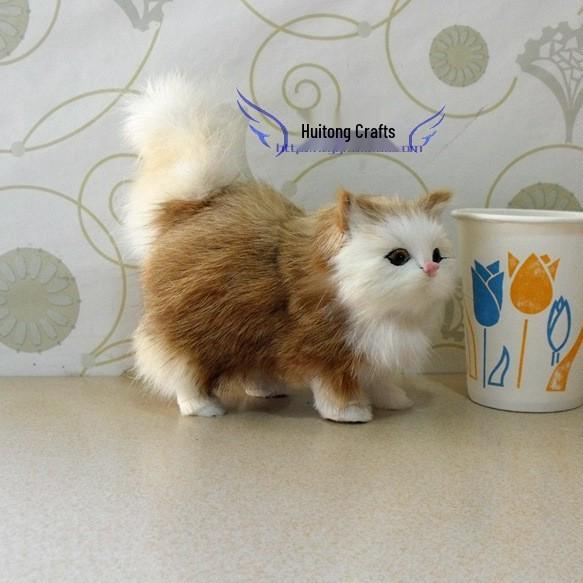 Kitten Simulation Animal Set: Four Sets of Five Cat Ornaments for Home Décor