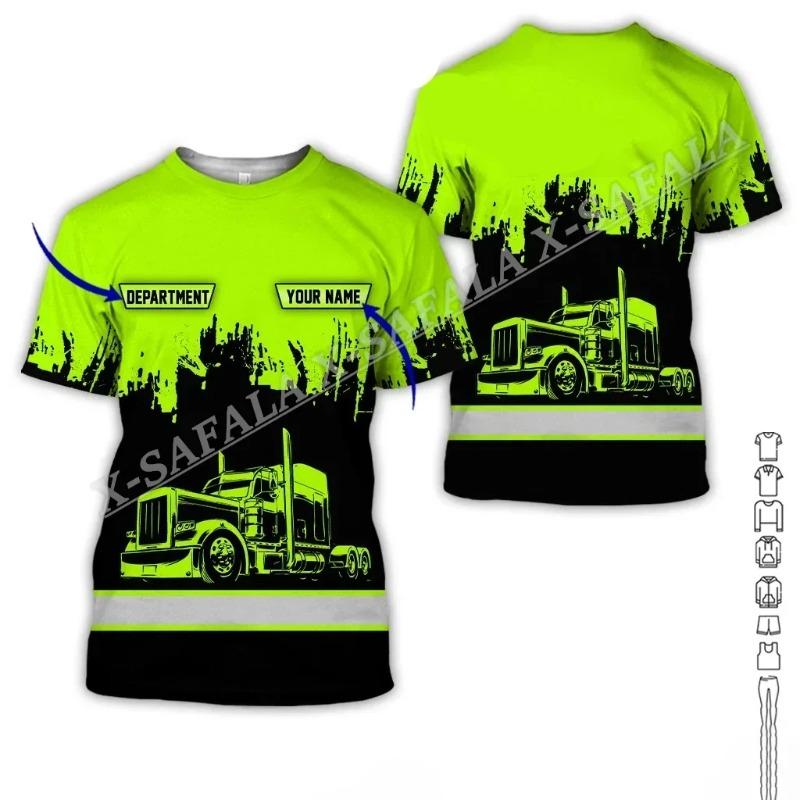 Stromleitungsmonteur Schweißer LKW-Fahrer Mechaniker Elektriker LKW 3D-Druck T-Shirt Herren Oberteil T-Shirt Nicht-Arbeitskleidung Cosplay Sicherheitsuniform