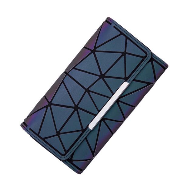 Portafoglio da donna di marca Pochette Borsa lunga luminosa Borsa per carte da donna Borse femminili geometriche di moda