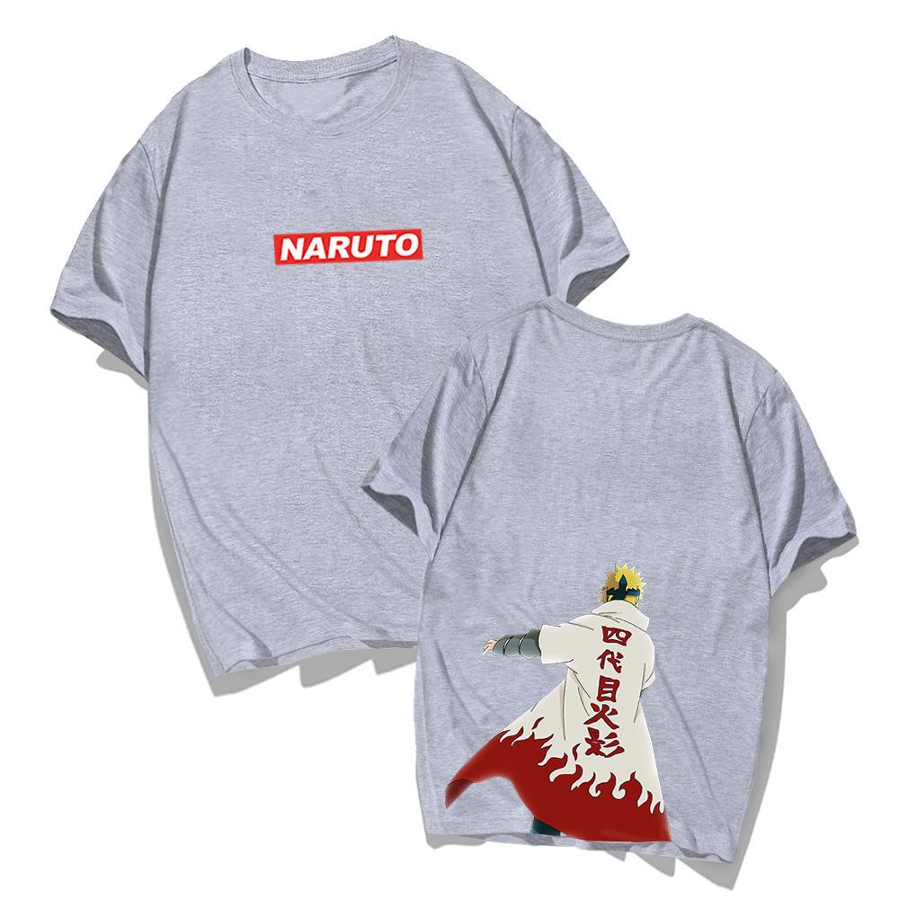 Short Sleeve T-Shirt Men's Summer Tide Brand Animation Fourth Generation Naruto Loose Casual Trend Hong Kong Style Youth