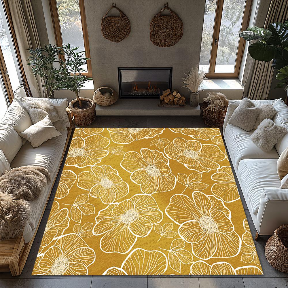 Floral Doormat Indoor Outdoor Rug Washable Entryway Mat Non Slip Welcome Home Decor Farmhouse Kitchen Floor Carpet Modern Abstra