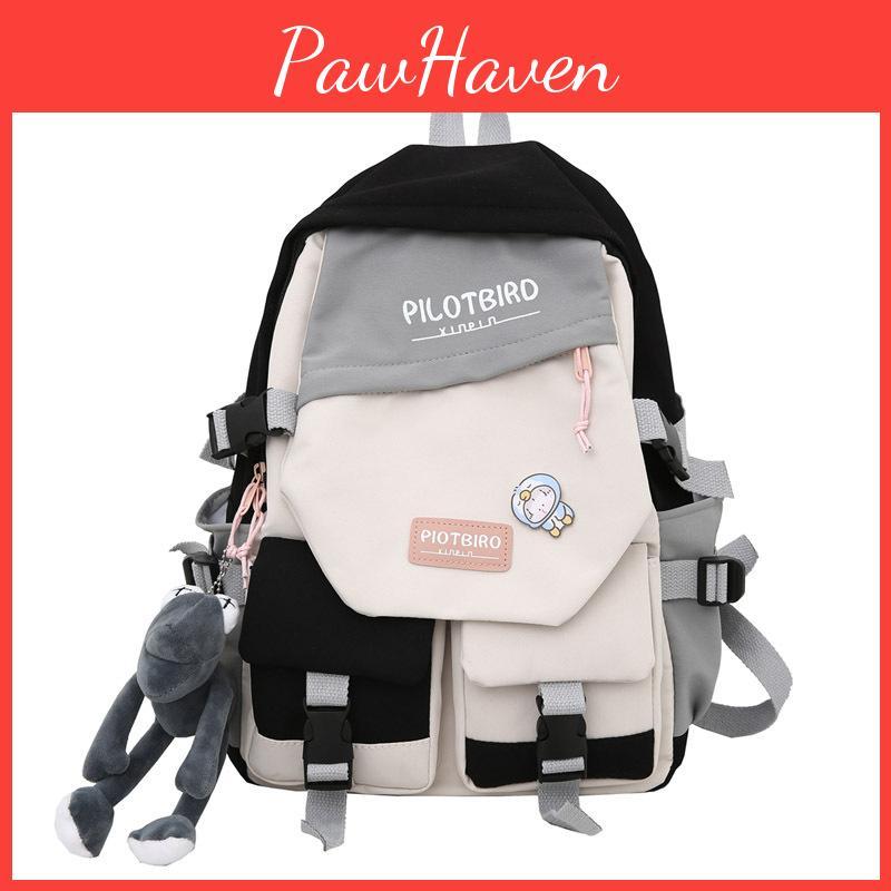 Original Design College Student Backpack With Unique Style For High School And Middle School Students Black