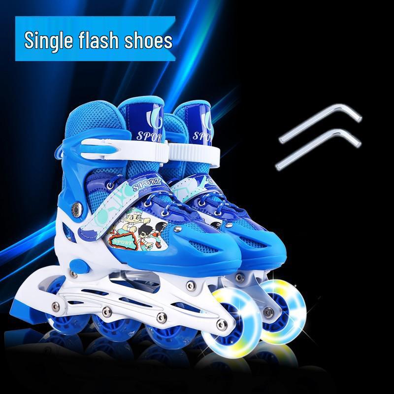 Ρυθμιζόμενα Παγοπέδιλα & Πατίνια Inline για Ενήλικες και Παιδιά με Μονό Φωτιζόμενο Τροχό