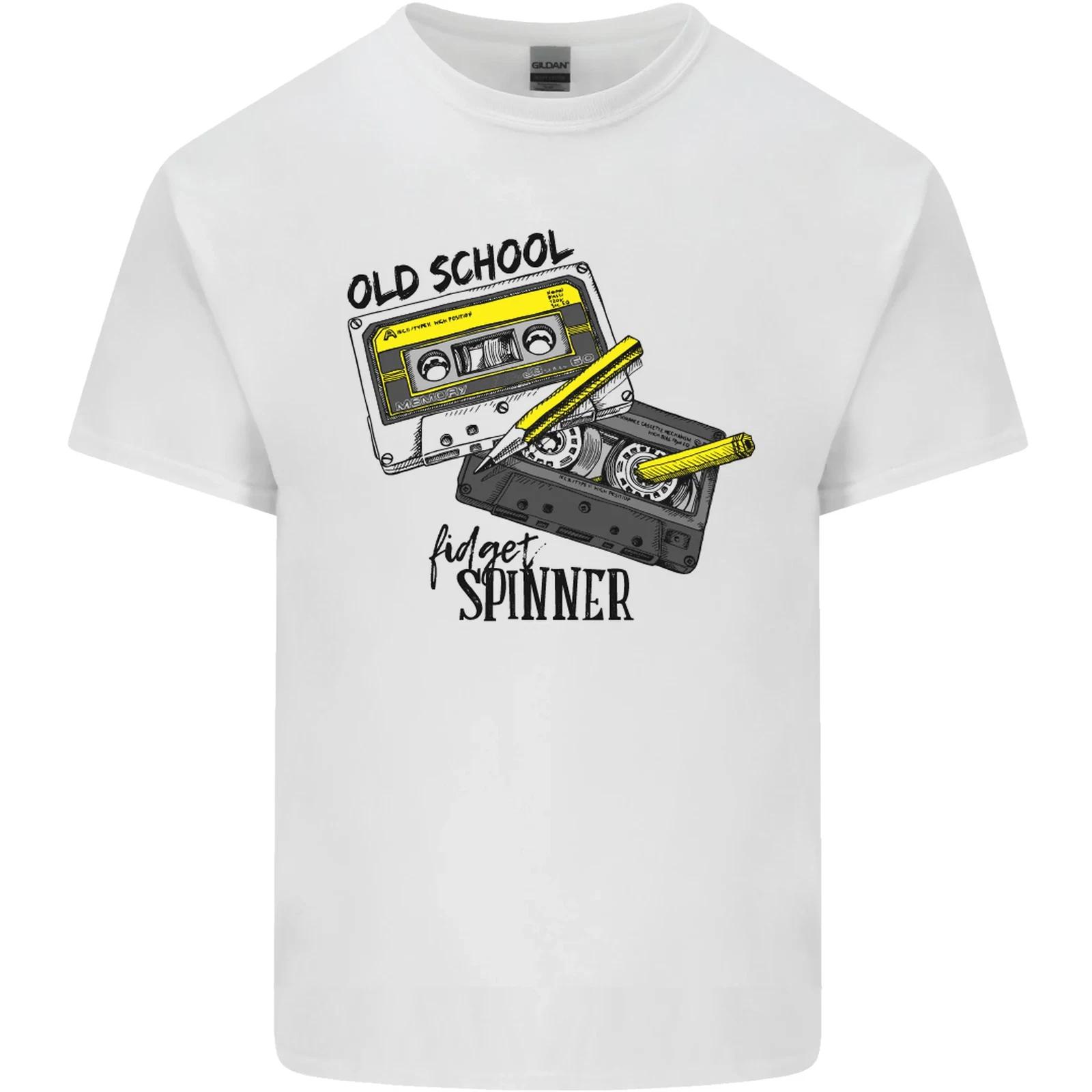 Retro 80s Music Cassette Old School Spinner Kids T-Shirt Childrens M