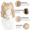 WTB Synthetic Wig Female Cute Fresh Claw Clip Deep Double Ponytail Straight Hair Wig With Bangs Christmas Cosplay Party Wig