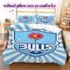 Rugby Club The Bulls Pattern Bedding,Quilt Set Quilt Cover Pillowcase Home Birthday Gift (1*duvet cover+2*pillowcase,without core)