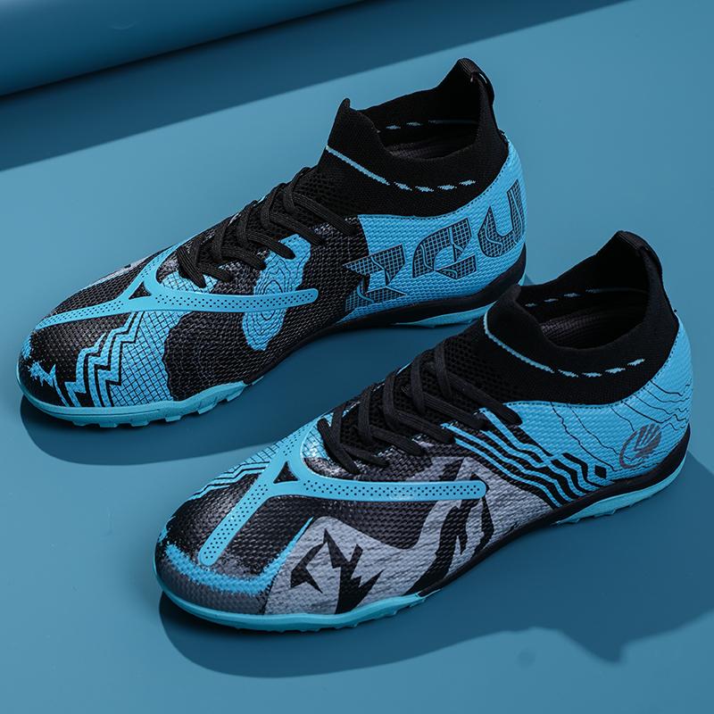Men's High-top Sock Mouth Football Shoes Youth Sports Shoes Football Training Shoes Art Makeup Lawn Children Football Boots