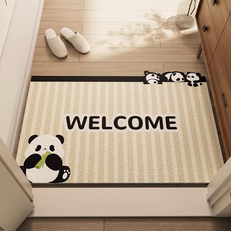 Cartoon Style Wear-Resistant Entrance Door Mat - Easy To Clean Silk Loop for Scraping Mud and Wiping Shoes.