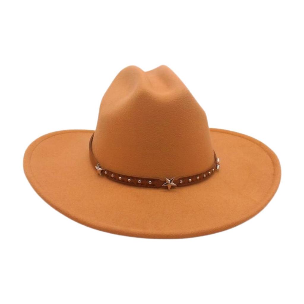 Jazz Hat Lady Fried Street Concave Shape Internet Celebrity Top Hat New British Style Wide Brim Woolen Fashion Simple Cowboy Hat
