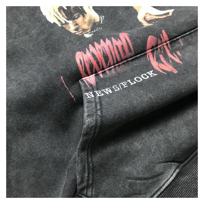 American Retro XXXTentacion Character Print Hip Hop Hoodie Sweatshirt