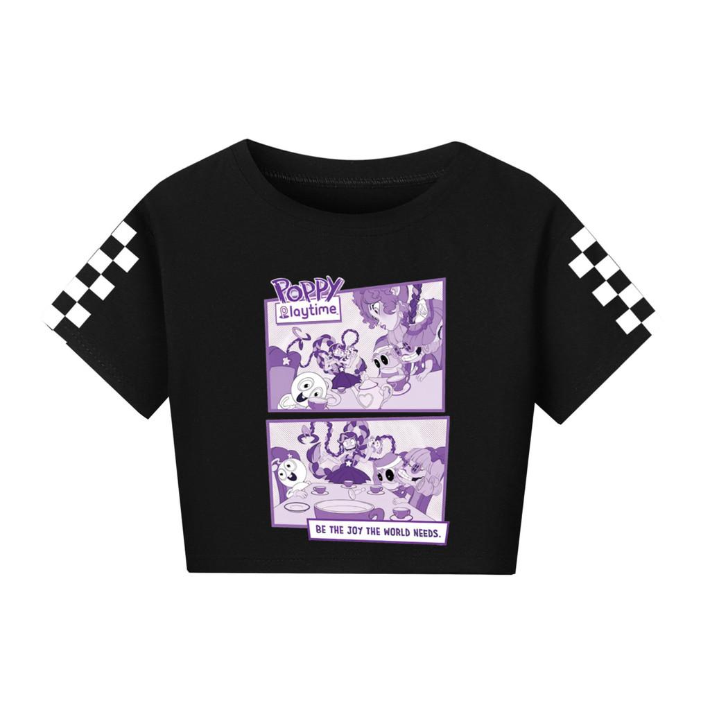 5632 Kids Girls Lily Lovebraids Print Slim Fit Short T-Shirt