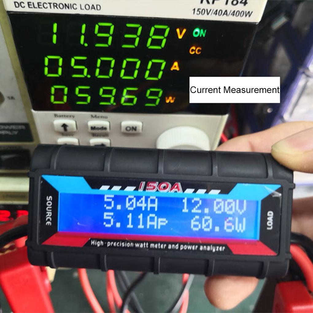 2025 New RC Model  150A/200A High Precision Watt Meter Power Analyzer Backlight LCD Wattmeter with Photovoltaic Connector