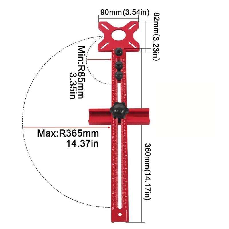 Easy Installation Woodworking Enthusiasts Adjustable Aluminum Router Trimmer Machine Support Bracket Base Trimming Tasks