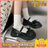 Japanese small leather shoes women's summer spring 2025 new platform big head shoes cute Lolita bow Mary Jane single shoes
