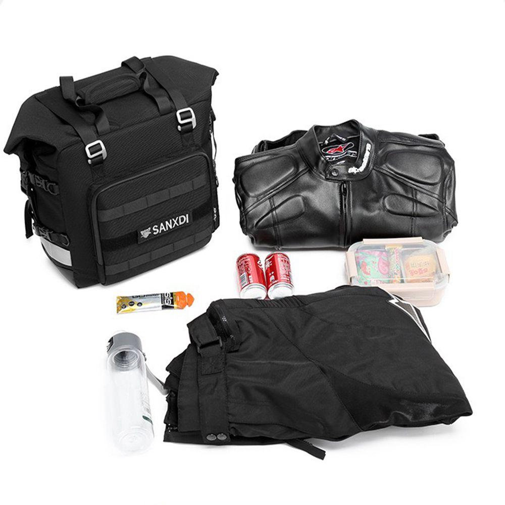 1/2 Motorcycle Accessories Frame Crash Bars Bag SaddleBag 20L Universal Side Rear Seat Bag Pack Travel Motorbike Luggage Storage