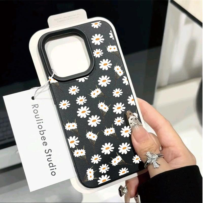INS Cute Style Daisy Case For OPPO Reno 13 14 12 11 10 Pro 13F 12F 11F 5G Reno 7 4G 5 6 Lite 8T 7Z 8Z 8 Trendy PU Leather Cover