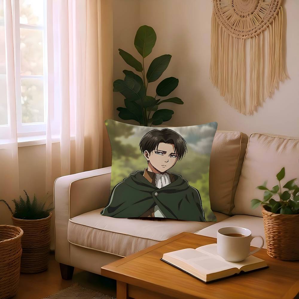 L-Levi Ackerman Pillow Cover Sofa Cushion Cover Home Room Decoration Children Gift