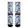 Hip Shop Crew Socks, Size 26-28cm, HE6241D101, White Tiger