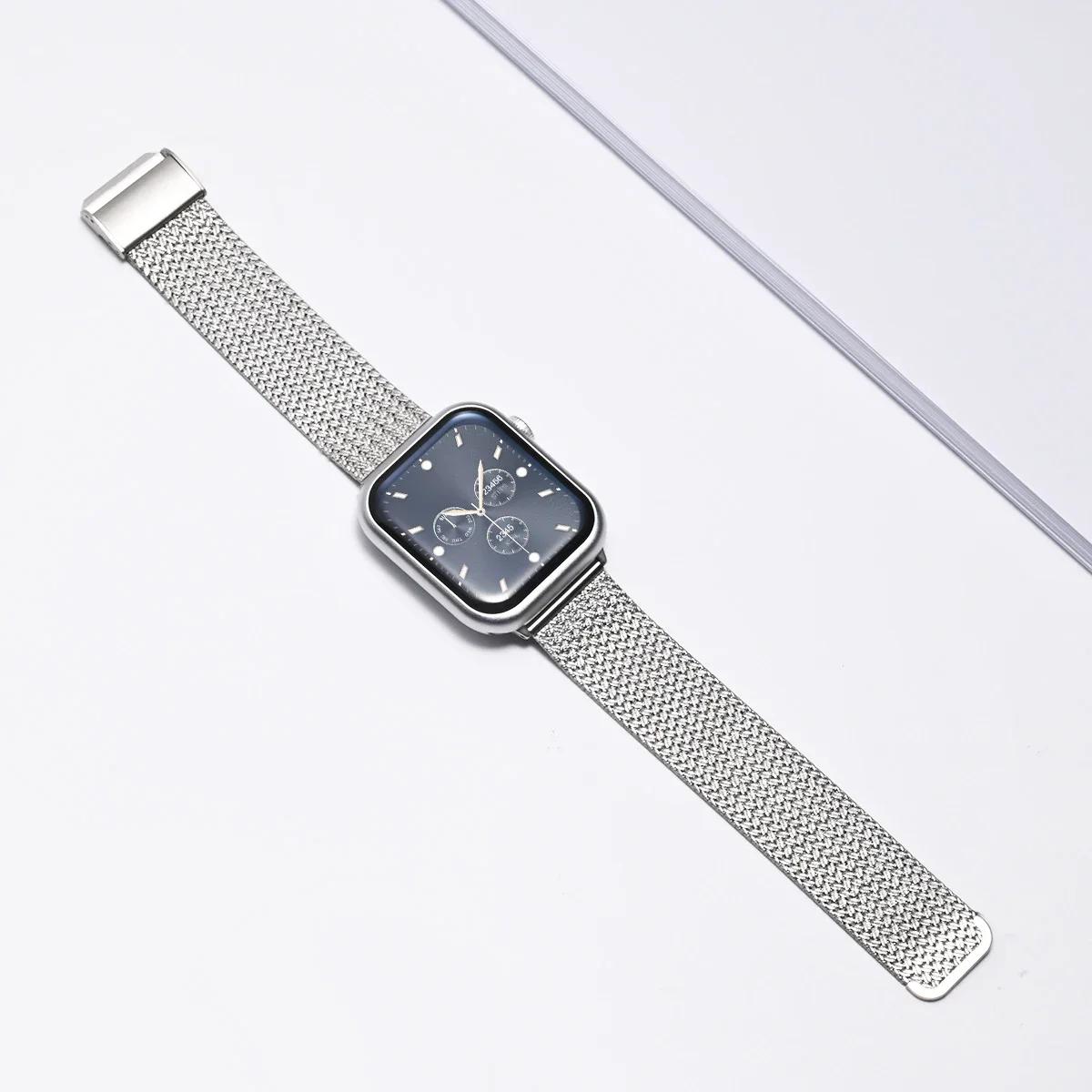 

Milanese Band for Apple Watch Ultra3/2 11 10 9 8 7 6 5 4 SE Stainless Steel Bracelet for Iwatch Series 49 46 45 44 42 41 40 38mm S11 10-46MM