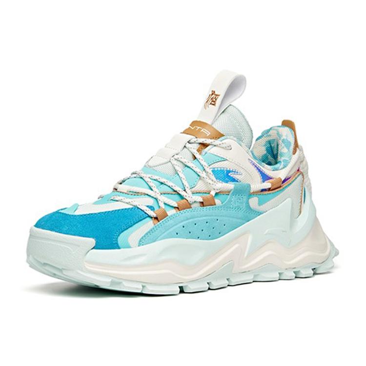 New LIBAI X Anta Hot Cushioning Anti Slip And Wear Resistant Low Top Chunky Sneakers Blue White 912038890-6