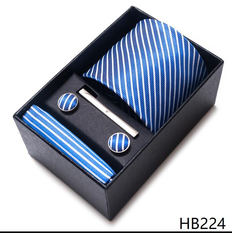 Gift Box Men'S 8Cm Tie Business Dress Jacquard Yarn Business Career Tie Set Men