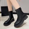 Fashionable New Round Toe Thick Soled Non Slip Casual Riding Boots/Winter Comfortable/Elegant Plus Size Work Boots For Women