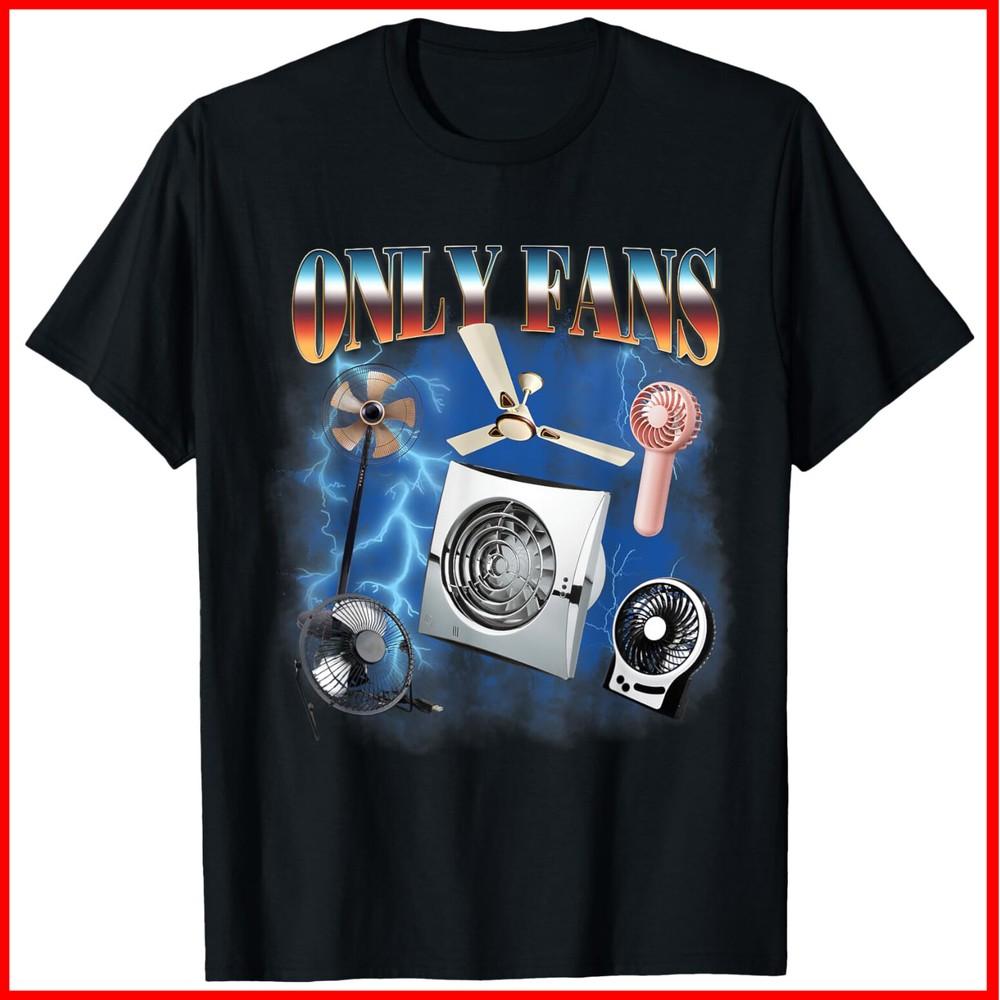 Only Fans Funny Black Cotton T-Shirt Unisex T-Shirt M